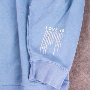 Sweatshirt Minimal Graphic Crewneck Self-Awareness Therapy Blue Size XL/XXL